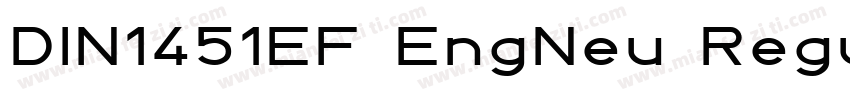 DIN1451EF EngNeu Regular字体转换